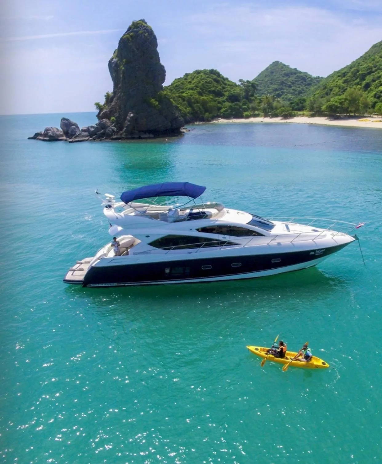 image showing our luxury motor yacht moored in ang thong national marine park near koh samui thailand